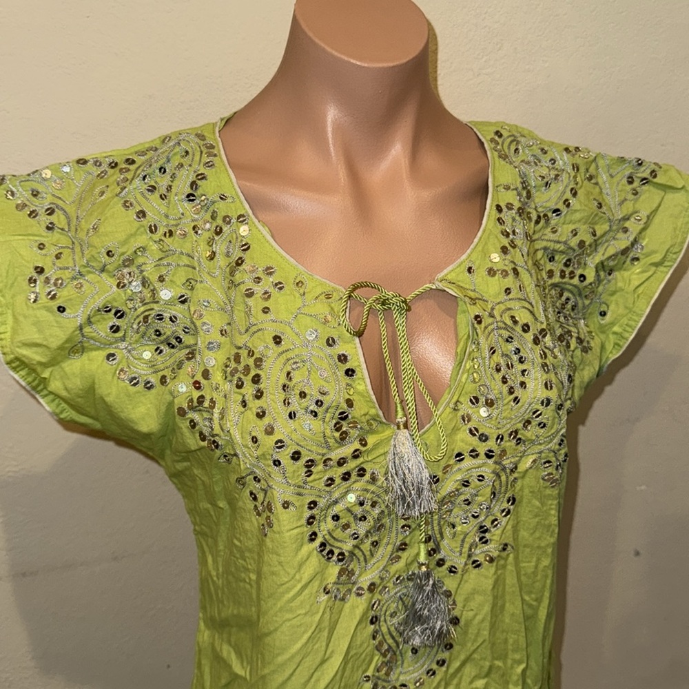 NWT Coco Bianco bikini swimsuit cover up tunic size Small